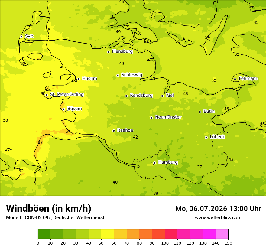 Maximale Windböen