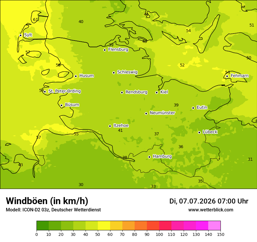 Maximale Windböen