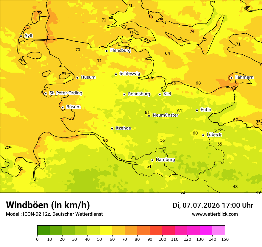 Maximale Windböen