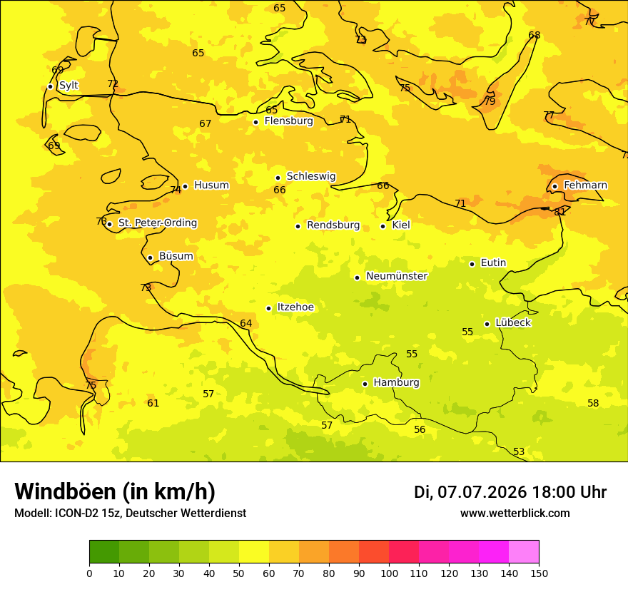Maximale Windböen
