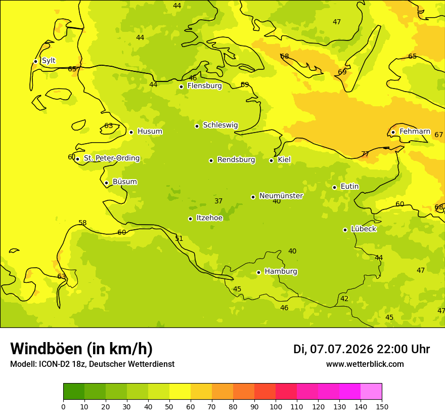 Maximale Windböen