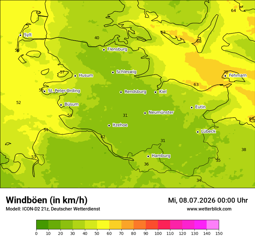 Maximale Windböen