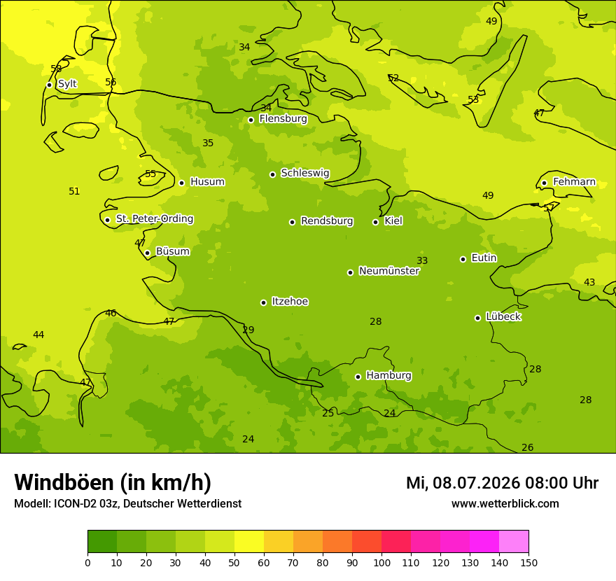 Maximale Windböen