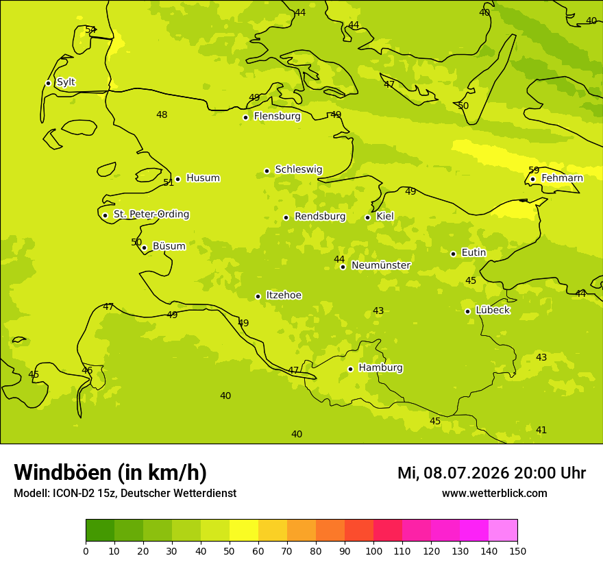 Maximale Windböen