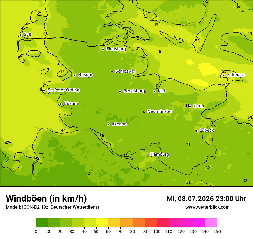 Maximale Windböen
