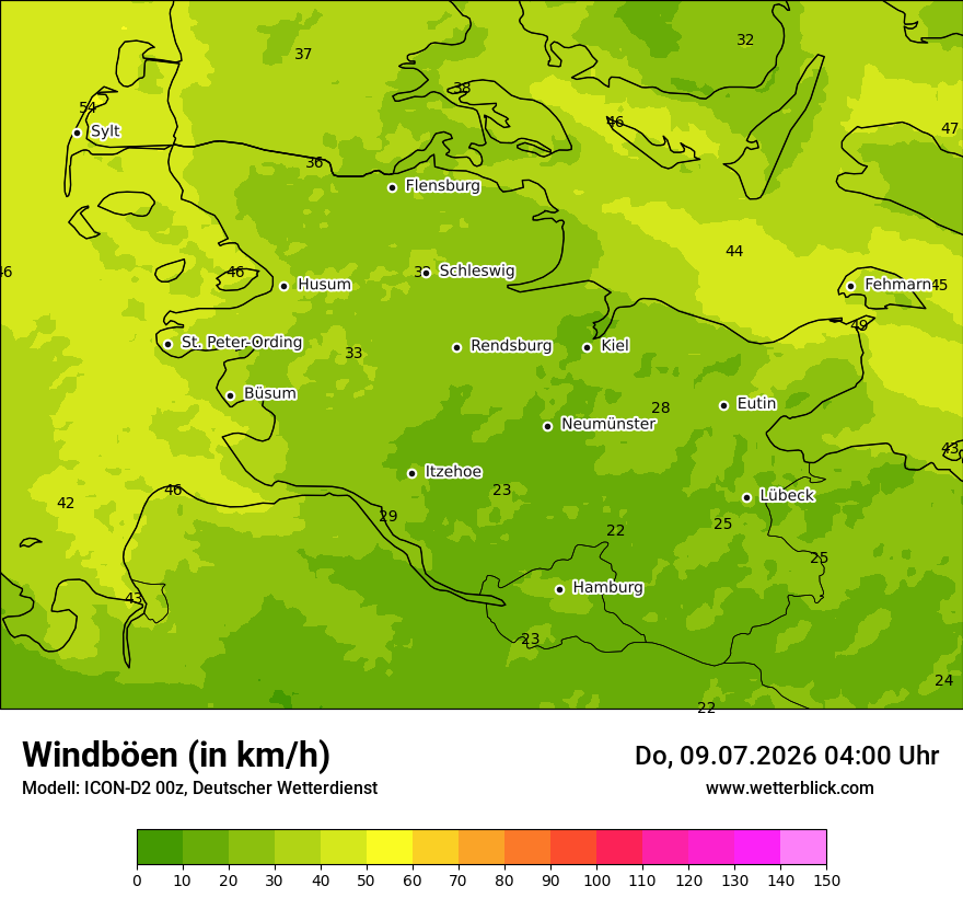 Maximale Windböen