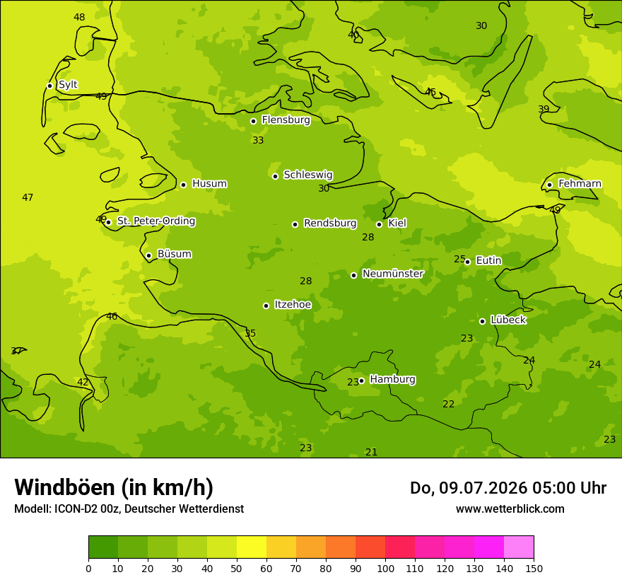 Maximale Windböen