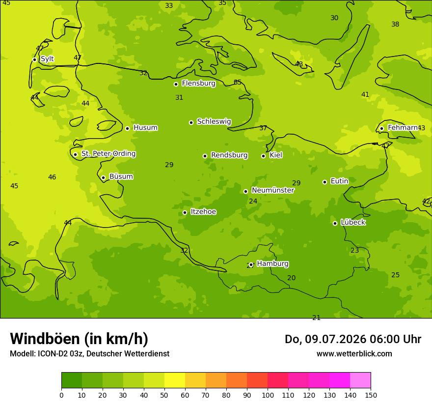 Maximale Windböen