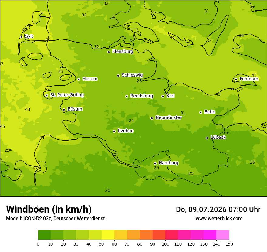 Maximale Windböen