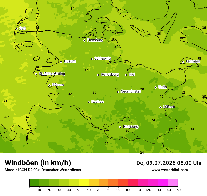 Maximale Windböen