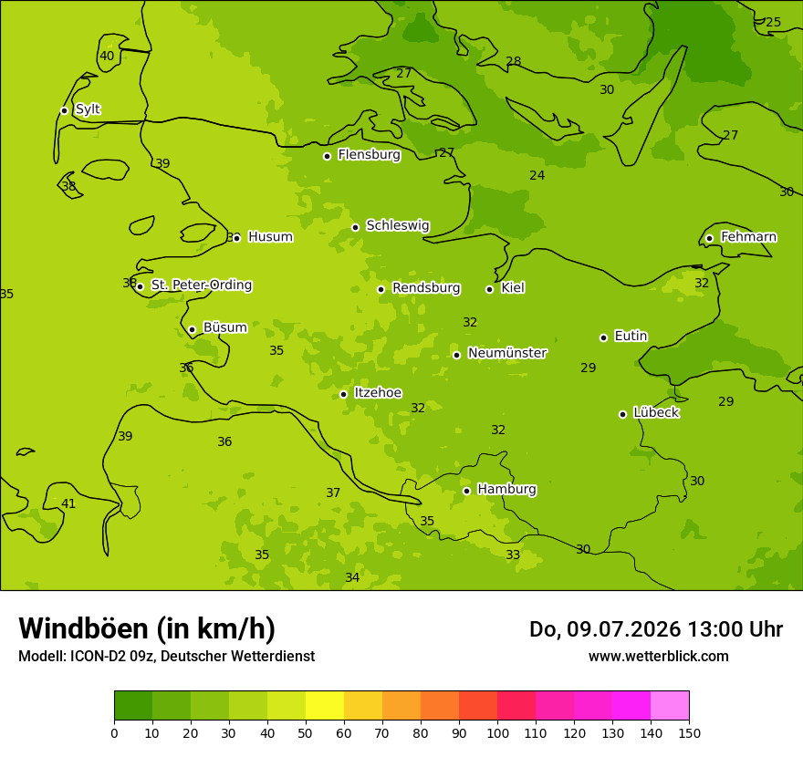 Maximale Windböen