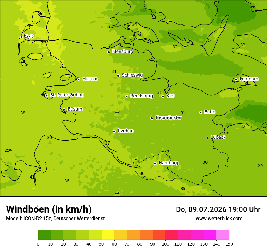 Maximale Windböen