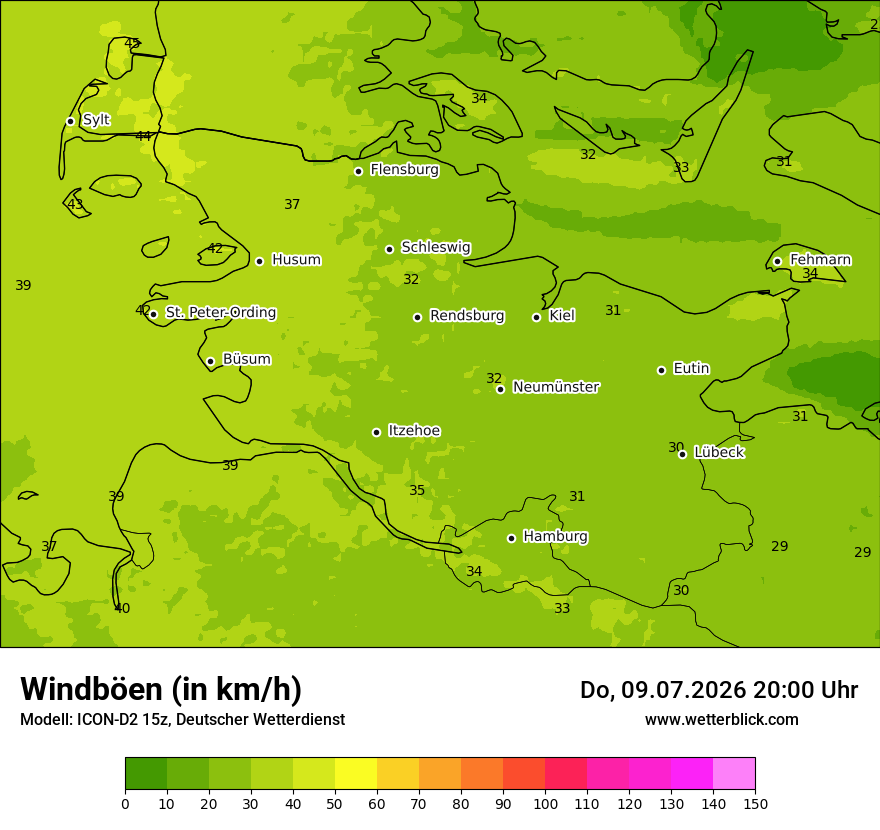 Maximale Windböen