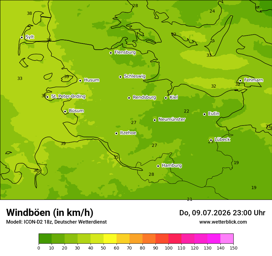Maximale Windböen