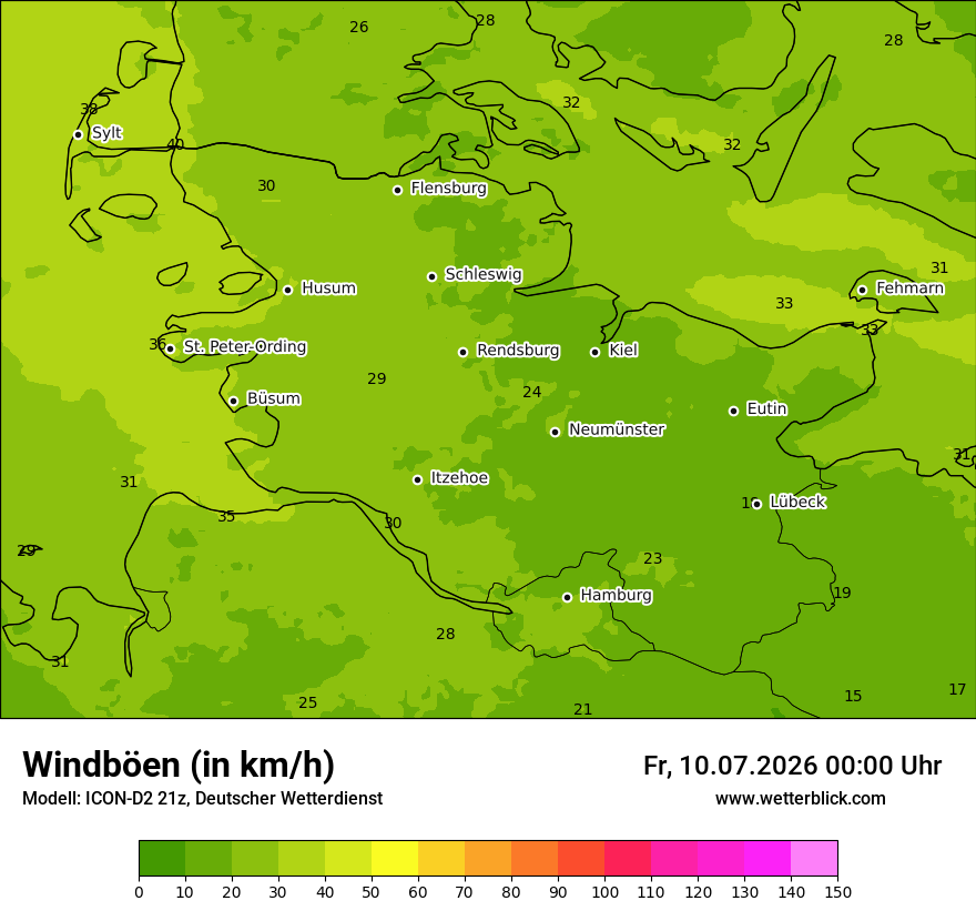 Maximale Windböen