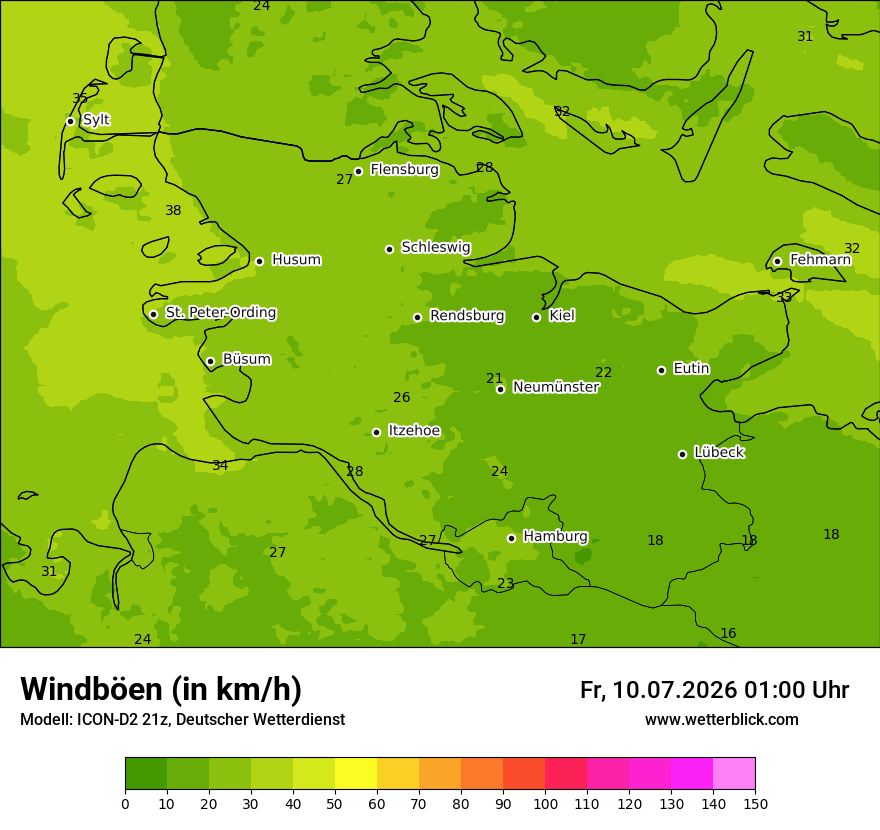 Maximale Windböen