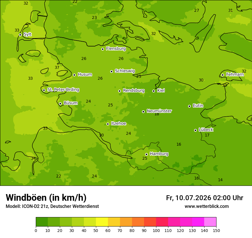 Maximale Windböen