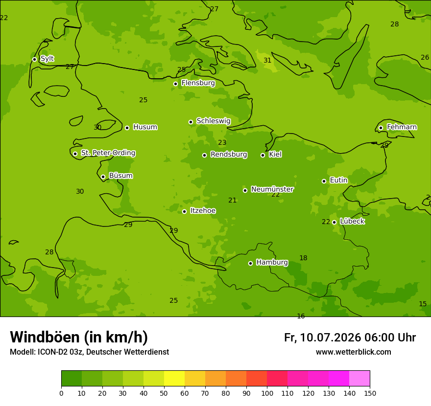 Maximale Windböen