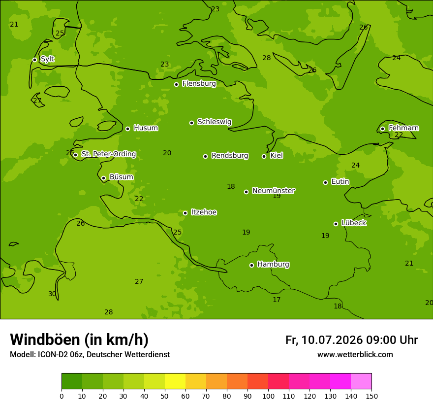 Maximale Windböen