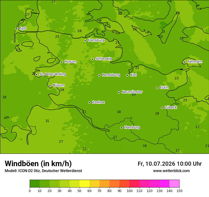 Maximale Windböen