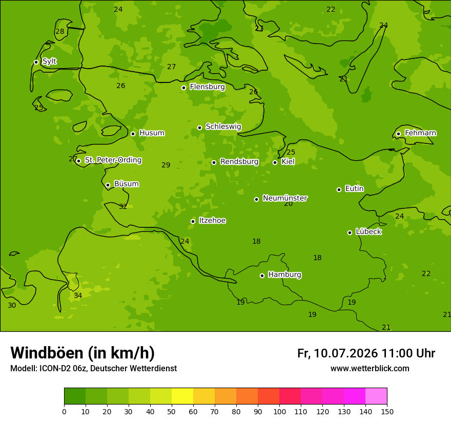 Maximale Windböen