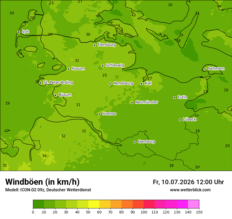 Maximale Windböen