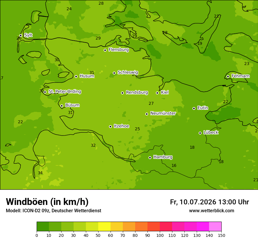 Maximale Windböen
