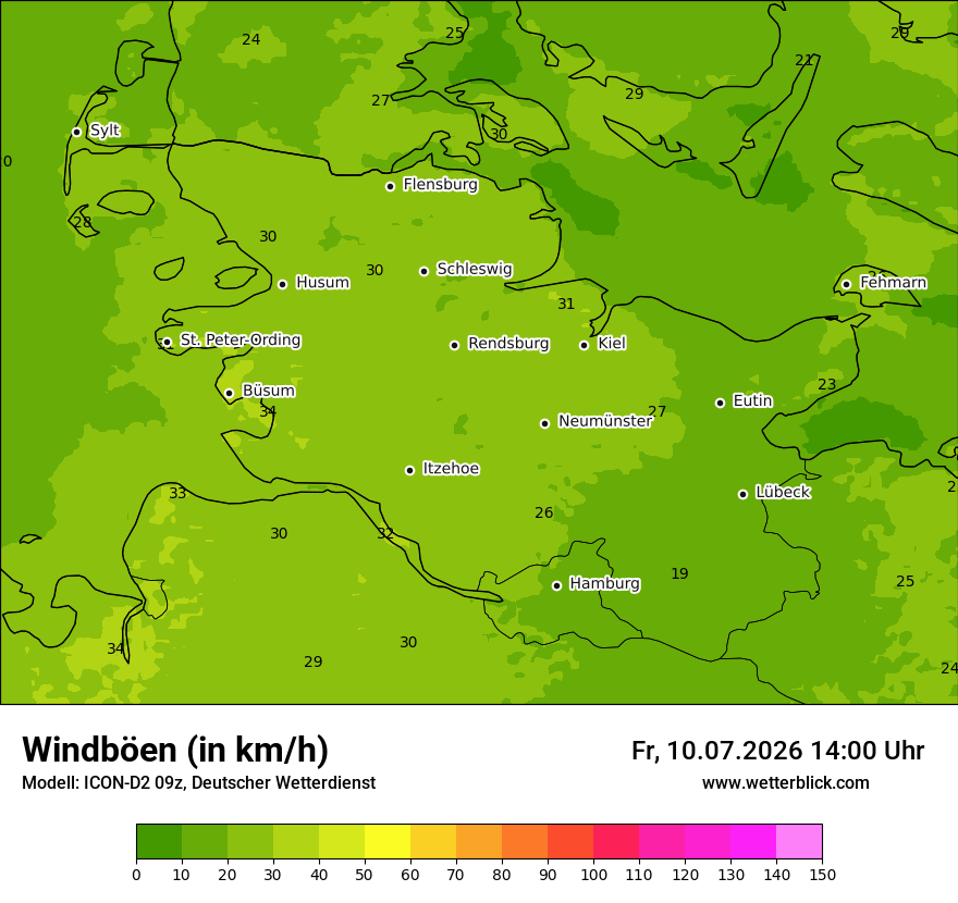 Maximale Windböen