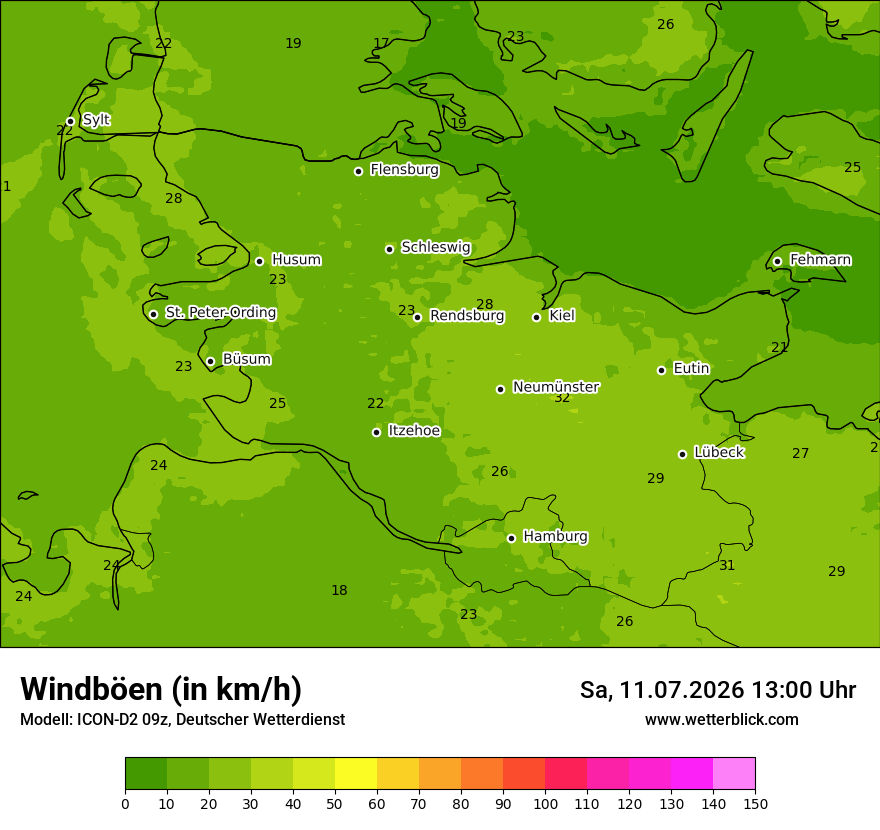 Maximale Windböen
