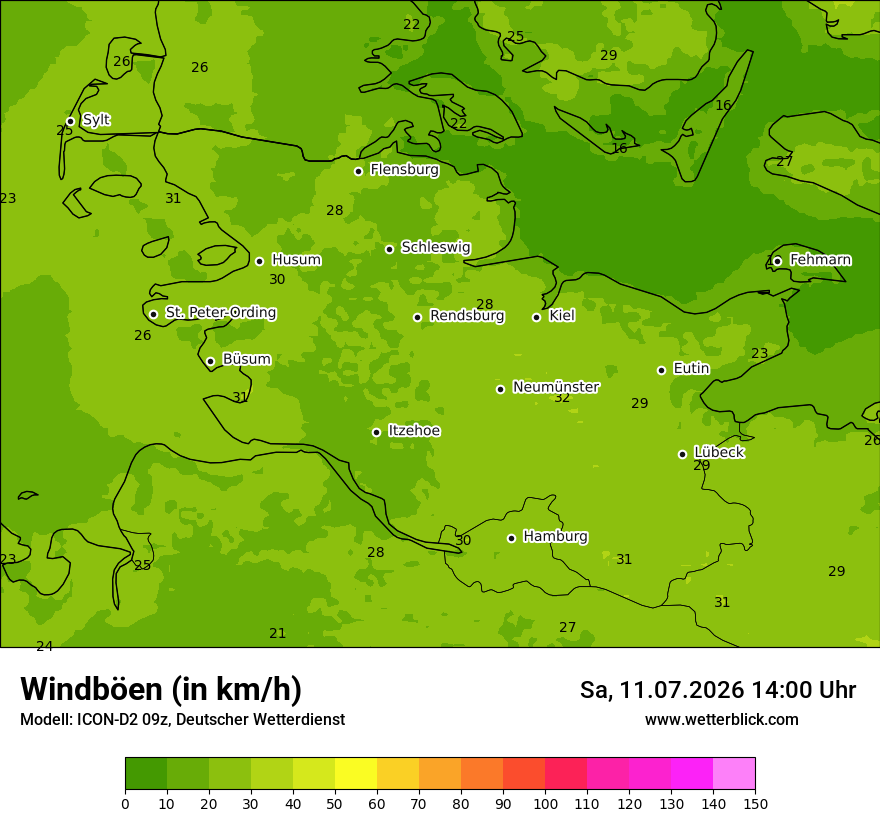 Maximale Windböen