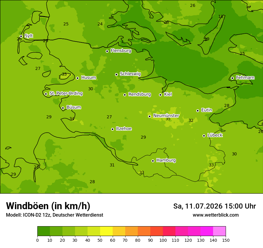 Maximale Windböen