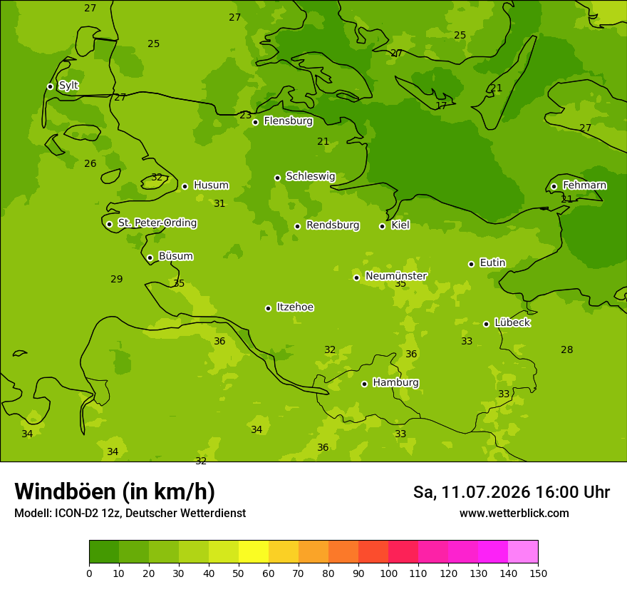 Maximale Windböen