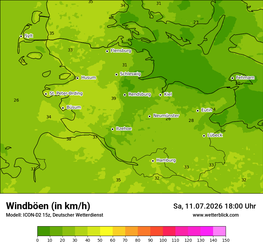 Maximale Windböen