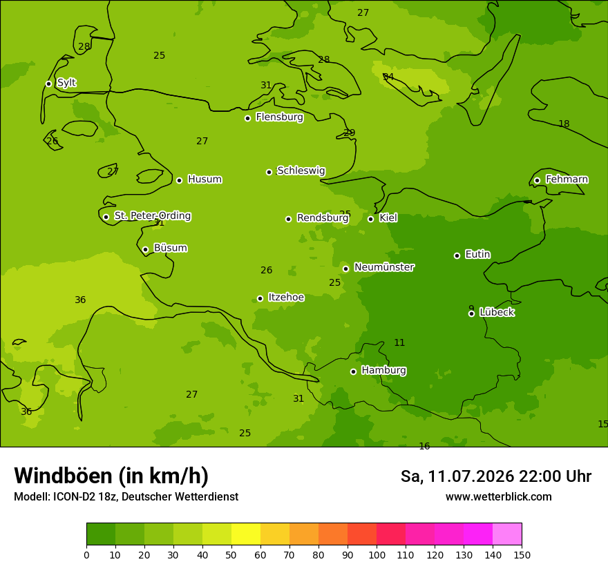 Maximale Windböen