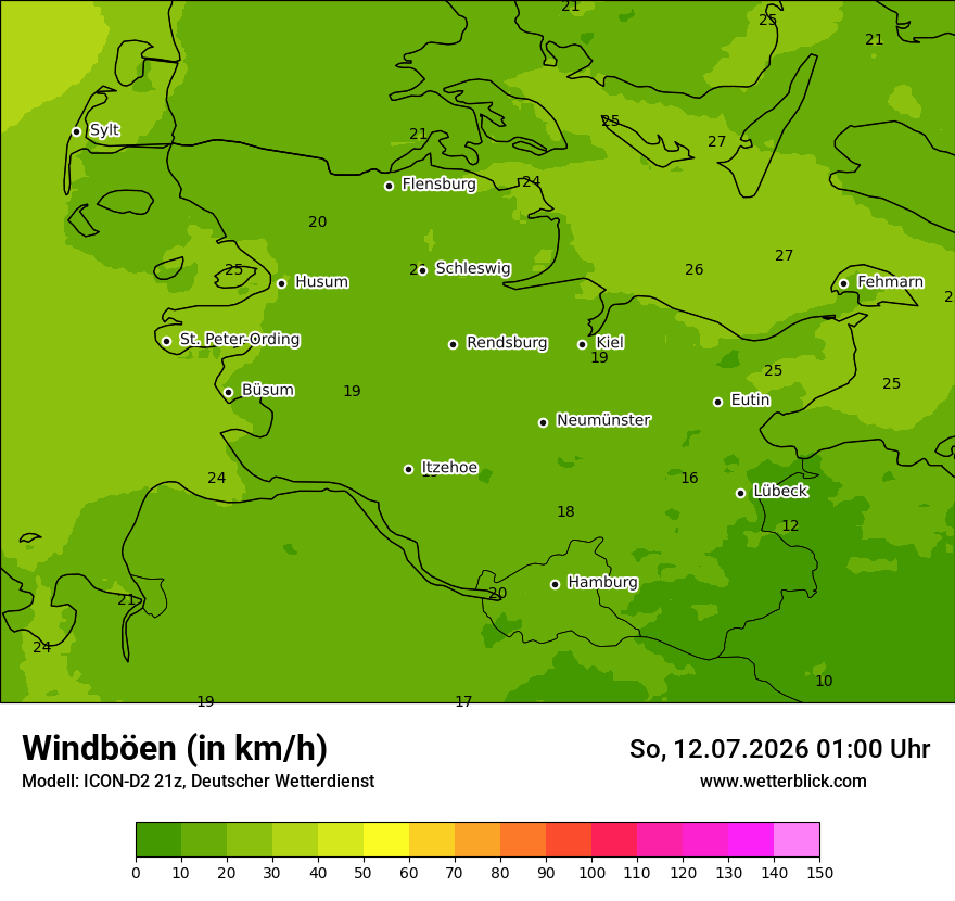 Maximale Windböen