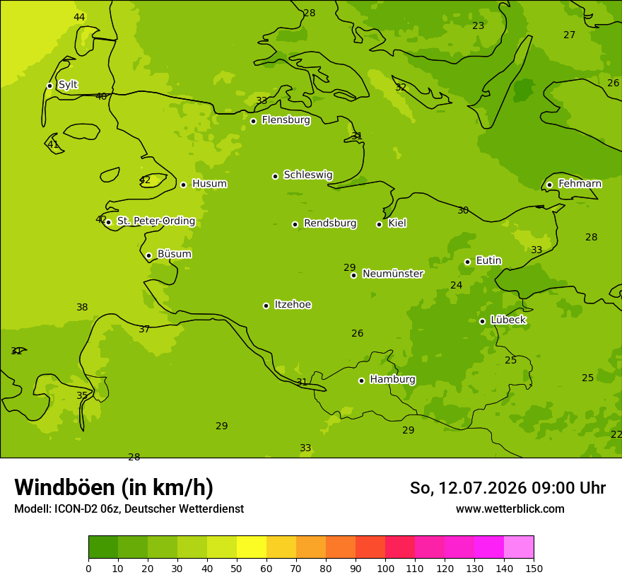 Maximale Windböen