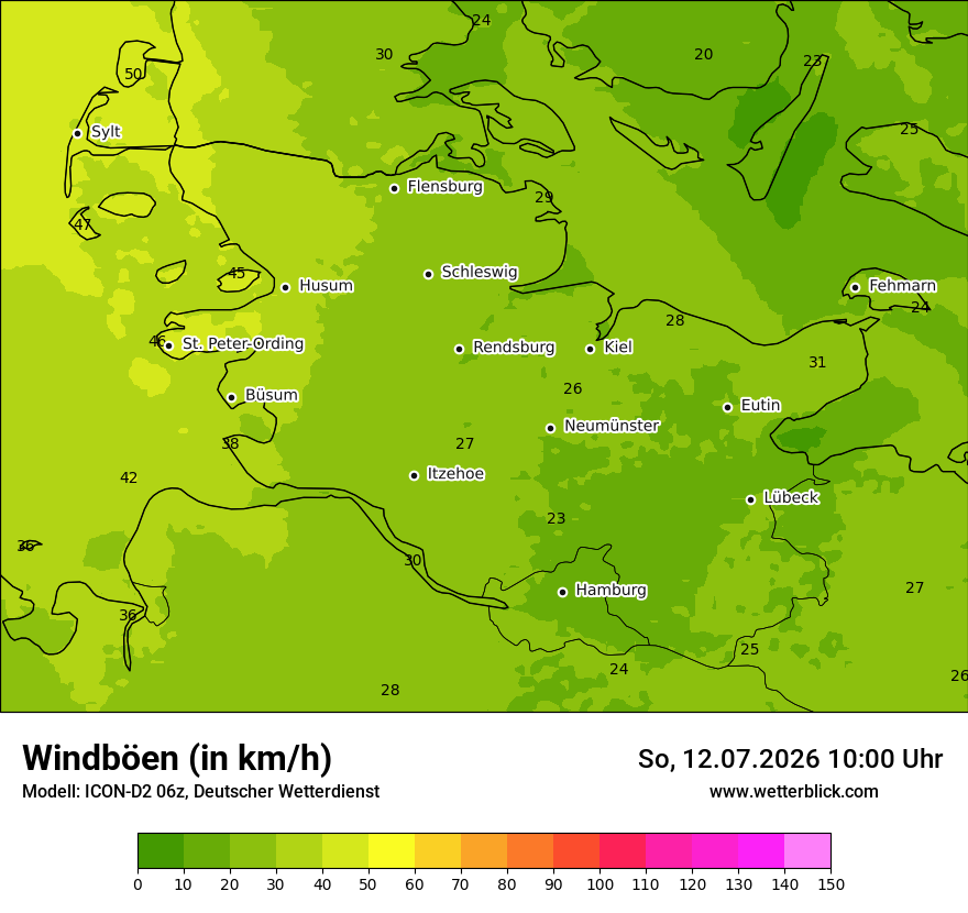 Maximale Windböen