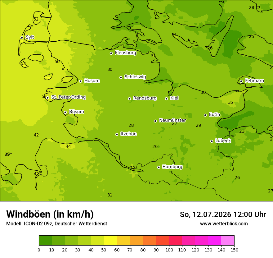 Maximale Windböen