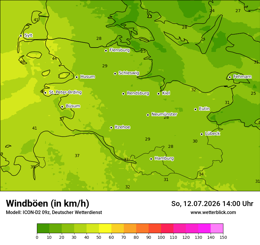 Maximale Windböen