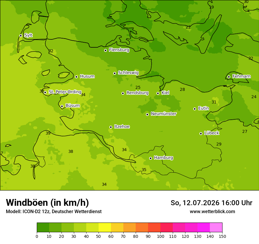 Maximale Windböen