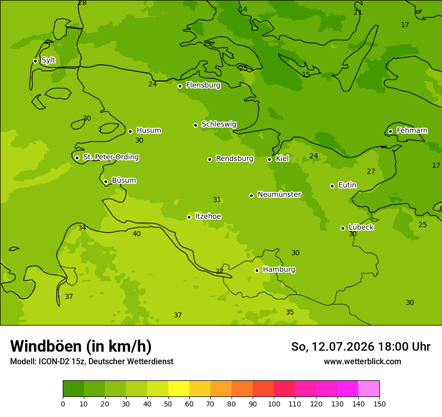 Maximale Windböen