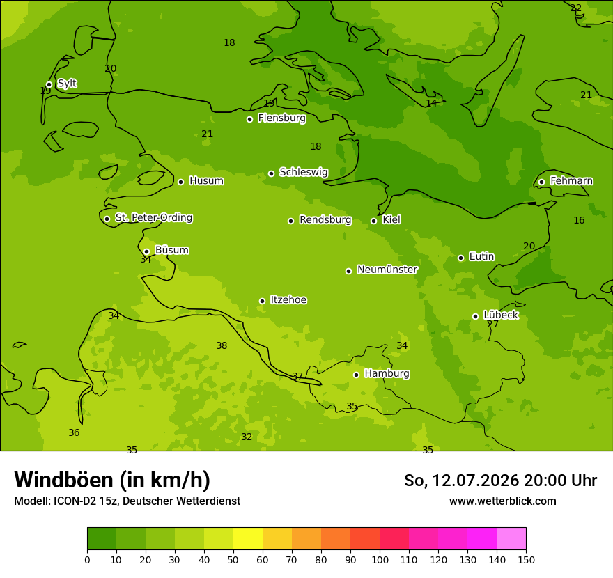 Maximale Windböen