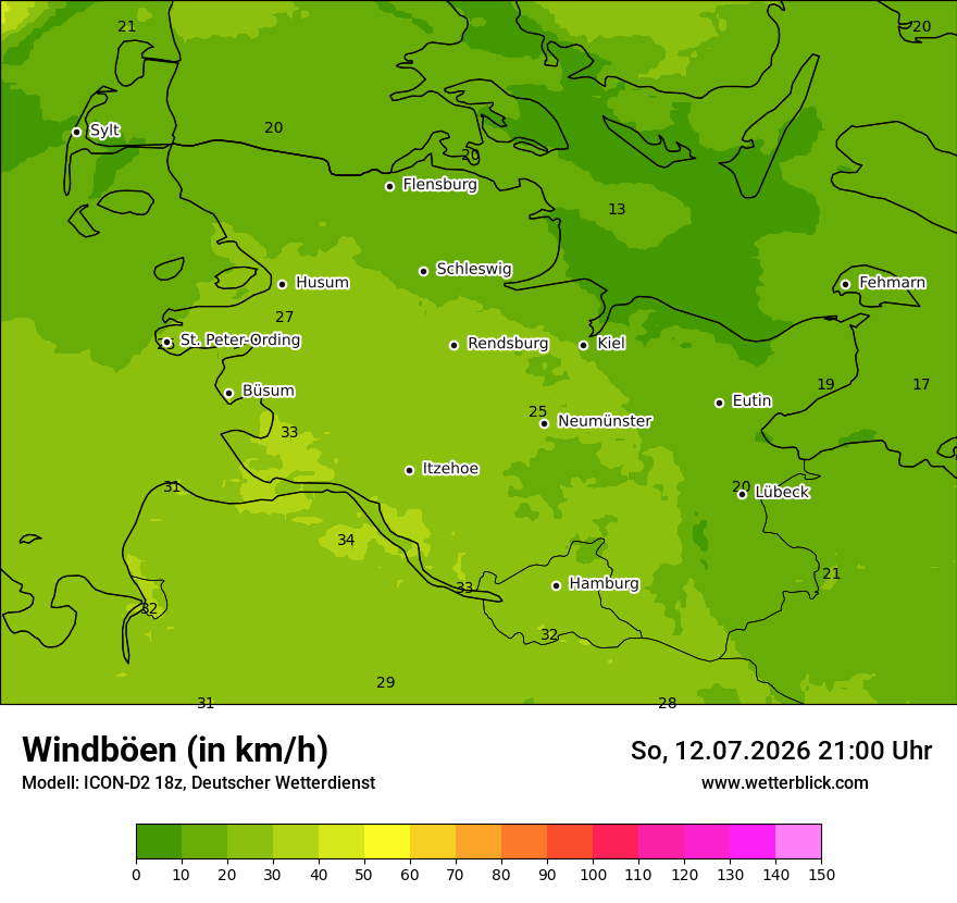 Maximale Windböen