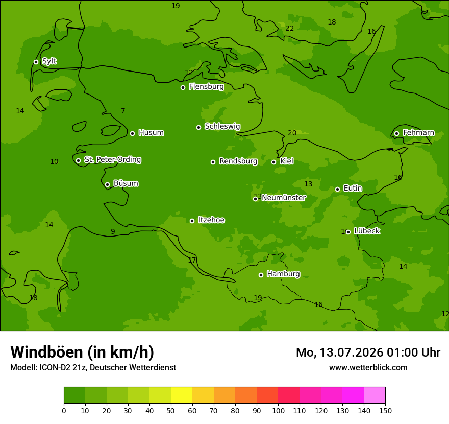 Maximale Windböen