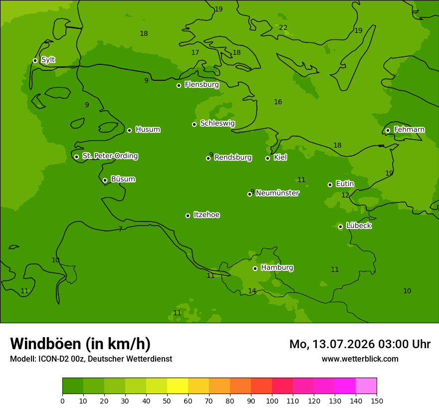 Maximale Windböen