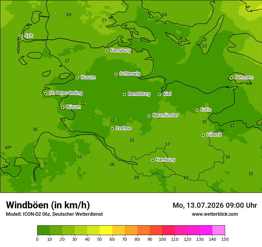 Maximale Windböen