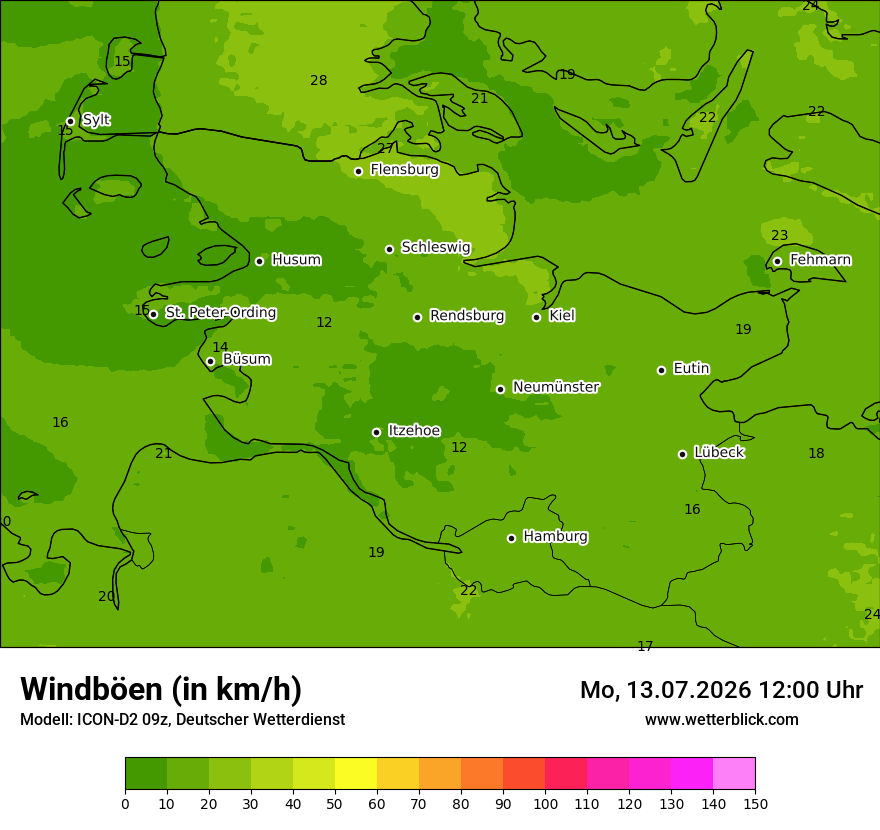Maximale Windböen
