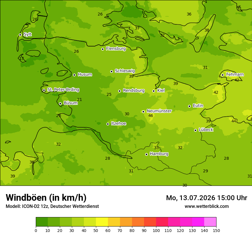 Maximale Windböen