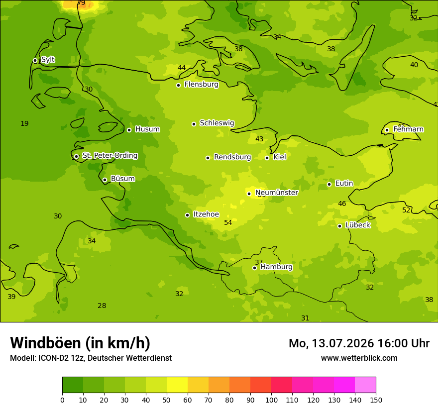 Maximale Windböen