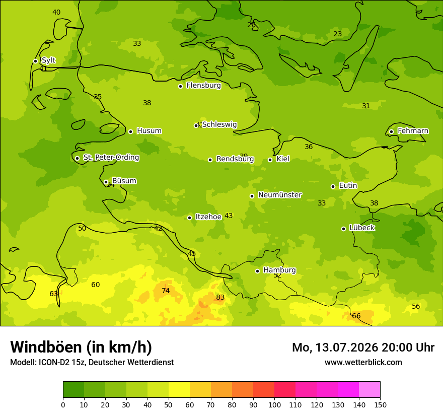 Maximale Windböen